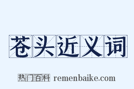 苍头近义词是什么意思的图片